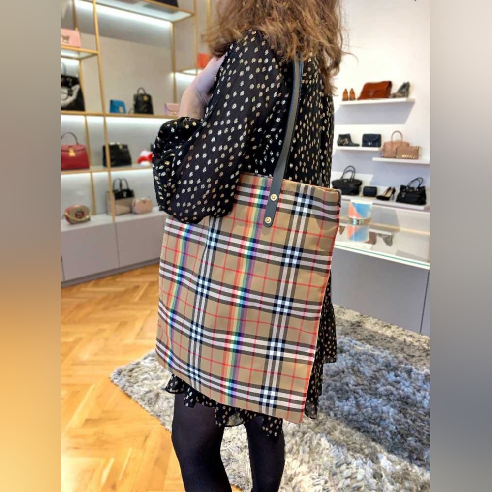 Burberry Nova Check Rainbow Tote Bag - Picture 5 of 14